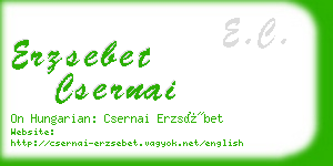 erzsebet csernai business card